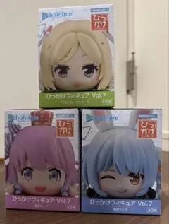 ホロライブ　ひっかけ フィギュア　姫森ルーナ　アキ・ローゼンタール　兎田ぺこら