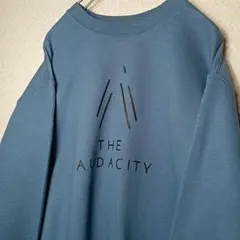 アメリカ古着 GILDAN THE AUDACITY トレーナー M 青