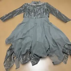 7 社交ダンス用ドレス グレー 長袖