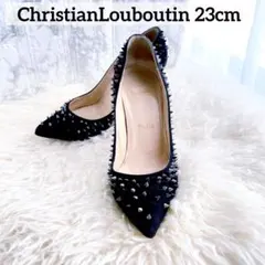 【限定✨️】クリスチャンルブタン レッドソール スパイクヒールパンプス 黒スエード
