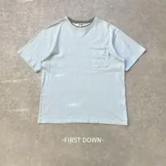 FIRST DOWN/半袖Tシャツ/L/ライトブルー/コットン/カジュアル