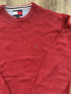TOMMY HILFIGER レッドニット M