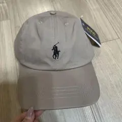 本物タグ付 POLO ポロラルフローレン キャップ ブラウン ホワイト