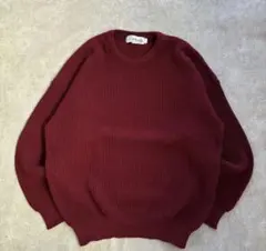 Worsted Wool 100% ニット セーター レッド L - メルカリ