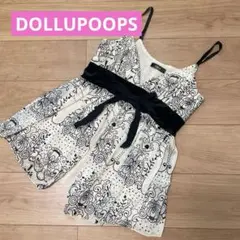 【DOLL-UP】花柄フリル キャミソール 黒 ベージュ オフホワイトのサムネイル