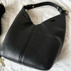 Anya Hindmarch 2way ショルダーハンドバッグ ブラック 牛革のサムネイル