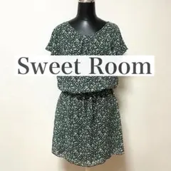 Sweet Room 小花柄シアー チュニック ワンピース 裏地付き
