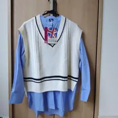 新品未使用 THE WORKS LONDON ノースリーブとシャツセットサイズL