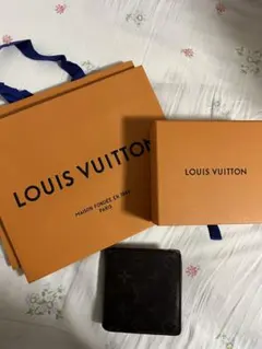 LOUIS VUITTON 二つ折り財布 ダークブラウン　ルイヴィトンモノグラム