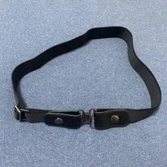 バックルレス ゴムベルト ブラック メンズ