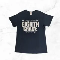 【格安】半袖 Tシャツ ロゴプリント 古着 紺