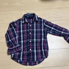 【美品】GapKids ギャップキッズ　長袖チェックネルシャツ 110