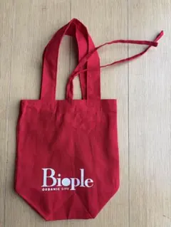 Biople 赤 エコバッグ 綿100% コスメキッチン ノベルティ メルカリ便のサムネイル