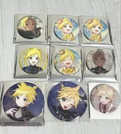 プロセカ ☆鏡音レン　バチャシン　グリッター缶バッジ　コネライ缶バッジ　セット