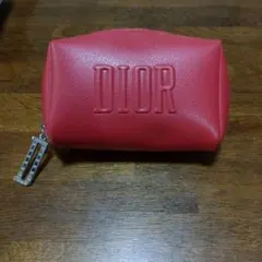 【美品】ノベルティ　ディオール　Dior 赤 ポーチ