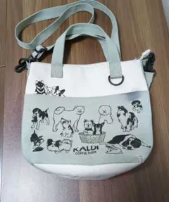 KALDI COFFEE FARM 犬イラストトートバッグ　犬の日バック