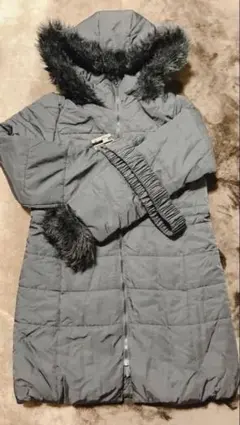 ベルト付きファーダウンコート[kd13]