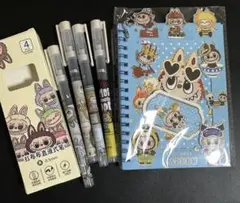セール。ラブブ！キャラクター文具セット 4本ボールペンとノートシール