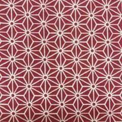 [no.2071]麻の葉柄 赤 和柄 シーチング 生地＊