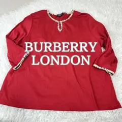 希少カラーBURBERRY LONDON Redノバチェック ヴィンテージ七分丈