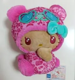 ハローキティ ぬいぐるみ ヒョウ柄 ピンク フリュー