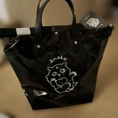 ちいかわ あのこ クリアトートバッグ 黒
