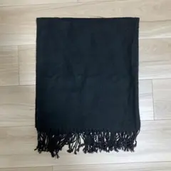 黒いアクリル100%ロングマフラー