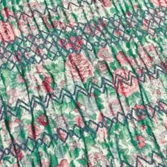 《エリジアンスモック》ピンクグリーン　110×1m リバティタナローン