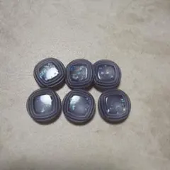 レトロ　ボタン　パープル　1.8cm 6個　おまとめ販売