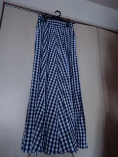 ボンジュールサガン　チェック柄ロングスカート