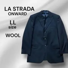 オンワード LA STRADA 美品 テーラードジャケット 黒 ウールのサムネイル