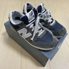 New Balance 996 グレー/ネイビー スニーカー