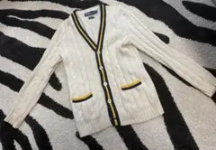 『ポロバイラルフローレン』チルデンニット　カシミヤ 混　90s クリーム　M