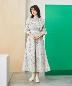 美品★華やか◎ユナイテッドトウキョウ　トープギャザーワンピース　1.8万　お洒落