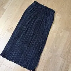 LOWRYS FARM ランダムプリーツスカートブラック