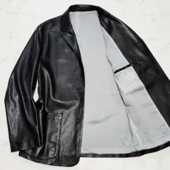 BEAUTY&YOUTH TUBE　テーラードジャケット　ラムレザー　M　黒のサムネイル