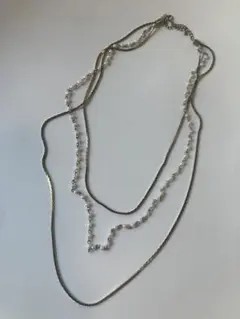 レイヤードパールネックレス　ゴールド