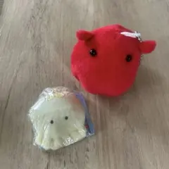 つぶらな瞳の水族館 マリンマスコット ぬいぐるみキーホルダー 2点セット