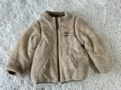 グリーンレーベルリラクシング　キッズ フリース ダウン　ベージュ ブラウン