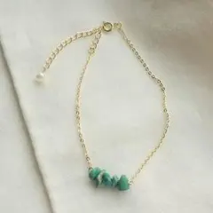 No.296 ターコイズさざれ ブレスレット