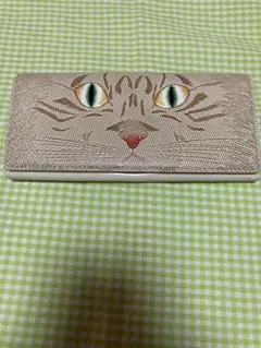 水金の文庫革 コンパクト財布 ねこ柄 猫 限定 アッシュペーフランス