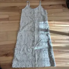 Bab キャミワンピース M フリンジ ジャガード ロングワンピース