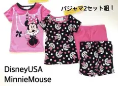 ☆新品☆ディズニーUSA☆タグつき 正規品!! ミニーちゃんパジャマ2セット組