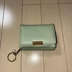 ミントグリーン 三つ折り財布