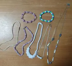 ビーズアクセサリーセット 7点　ヴィンテージ　ハンドメイド材料