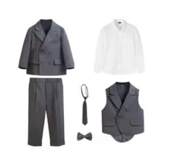 minekaキッズ 男の子フォーマルスーツグレー 入学式卒業式421-150cm