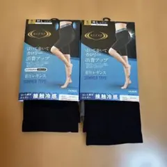 RIZAP 夏用 M-L 着圧レギンス 五分丈　2枚セット