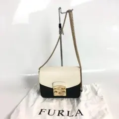 FURLA フルラ メトロポリス チェーン ショルダーバッグ ホワイト