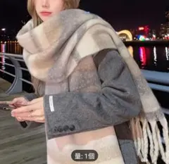 マフラー 大判 ボーダー柄 ストール かわいい おしゃれカラフル キュート秋冬