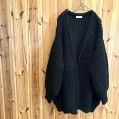 【アースミュージックアンドエコロジー】カーディガン　長袖　大人可愛い　ブラック